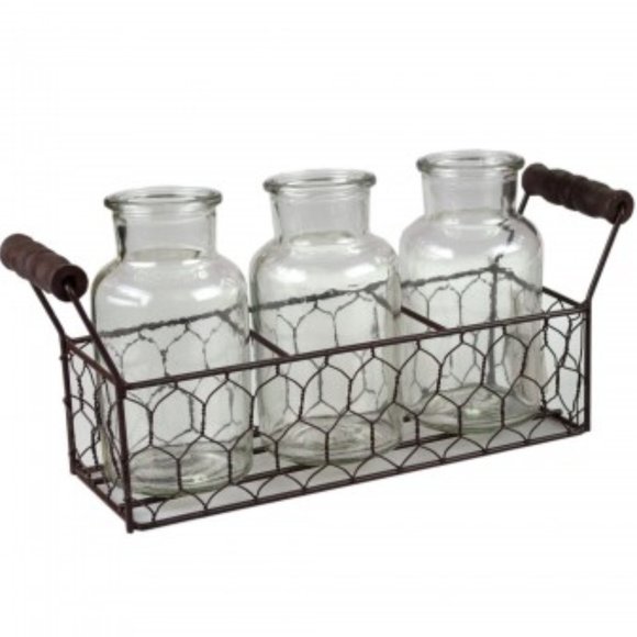 Farm House Chic! Other - Rustic Farmhouse Basket with Bottles